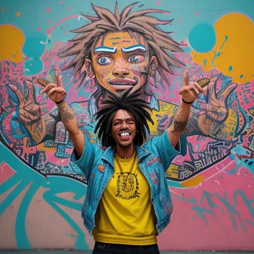 Street Art Celebration of Love, Money, and Luck