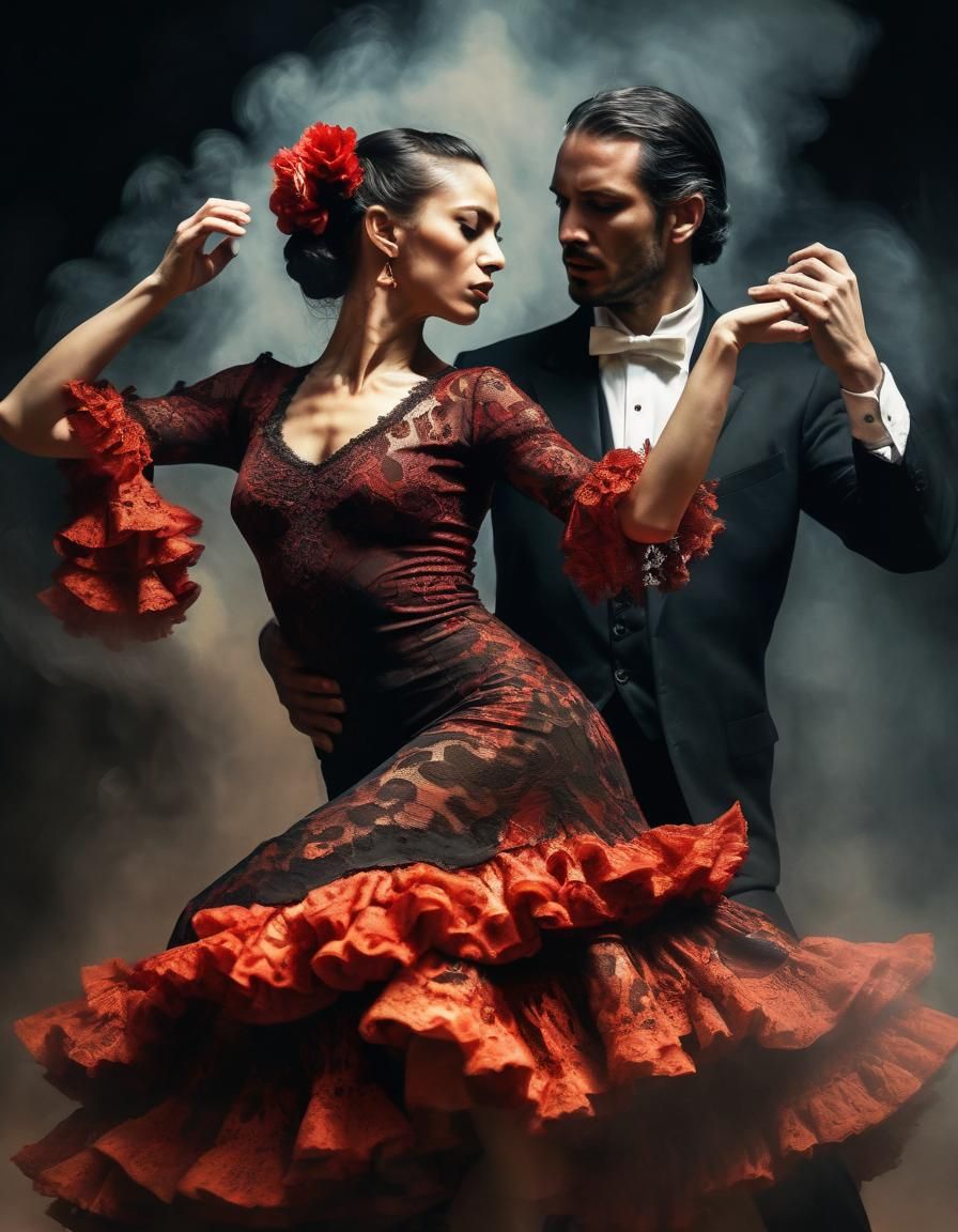 Flamenco Dancers in Ablaze: An Epic Dance
