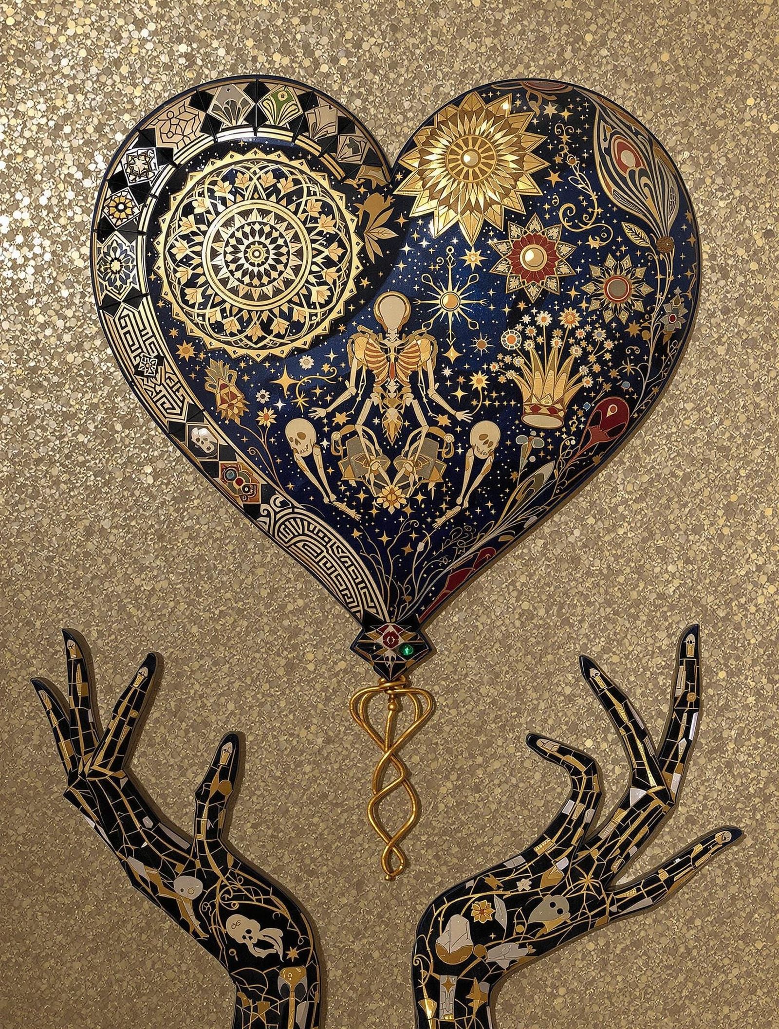 Surreal Heart Balloons Bursting in Grisaille