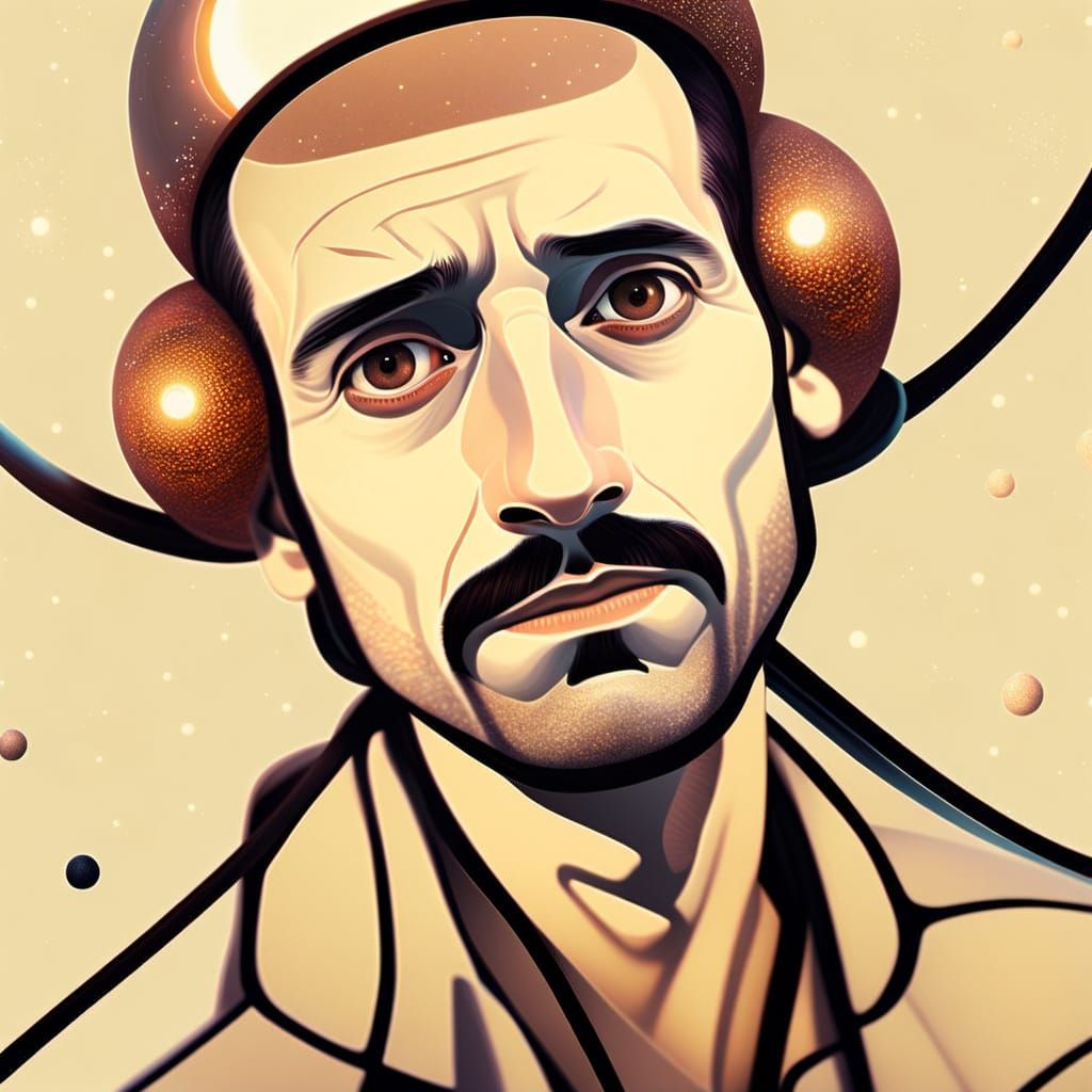 Futuristic Astronomers Surrounded by Spherical Animals