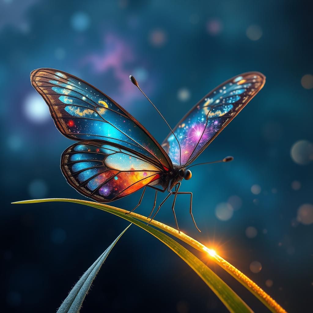 Galactic Butterfly Fantasy Concept Art in 8k