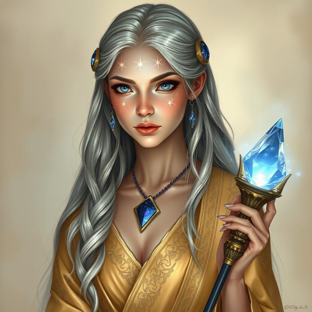 Regal Ayleid Queen-Consort in Shimmering Backdrop