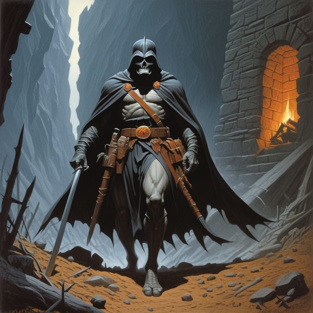 Grimdark Scene in a Dramatic Style