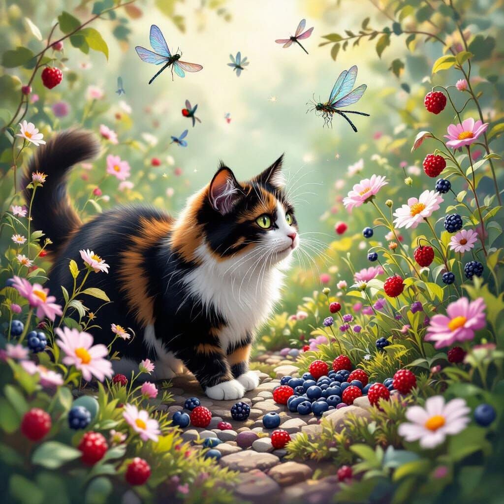 Calico Cat's Fairy Garden Adventure
