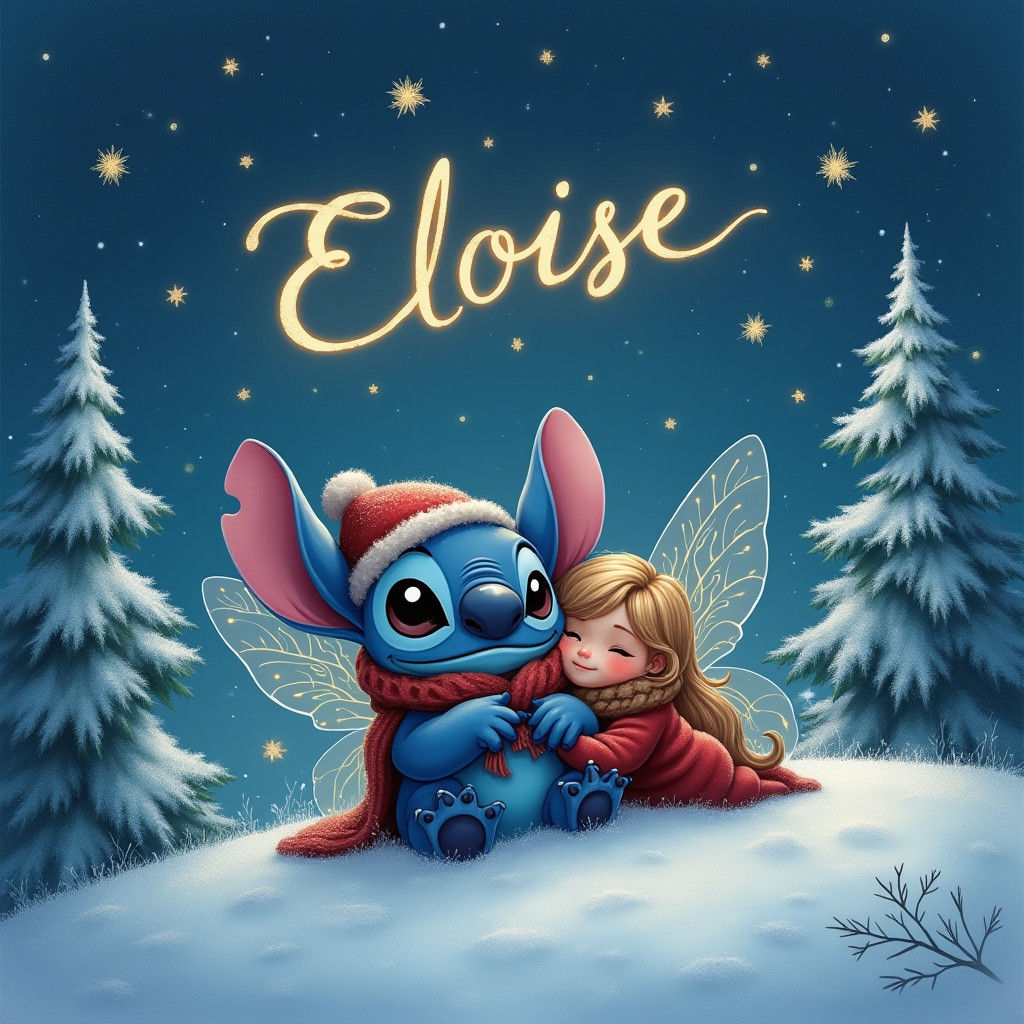 Fairy and Stitch Christmas Eve Dreamscape