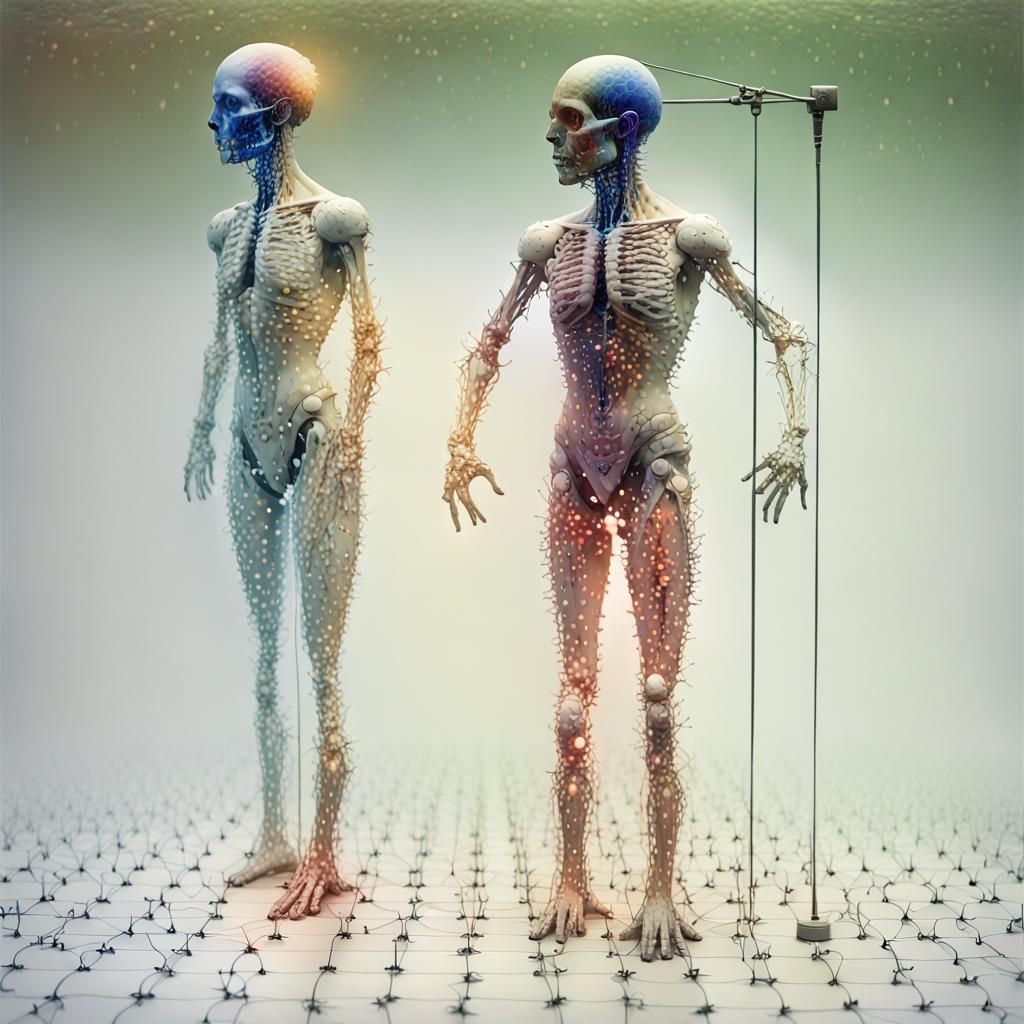 Surreal Soul Transformation in Dot Matrix Technicolor