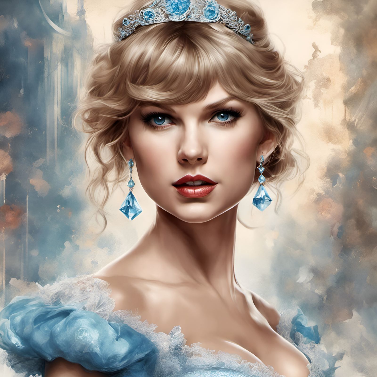 Taylor Swift as Cinderella, Digital Illustration
