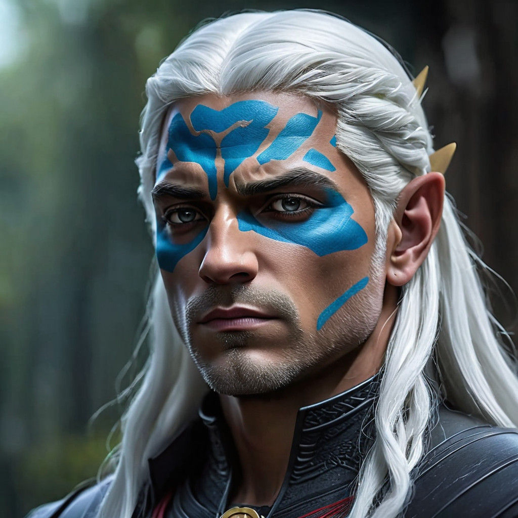 Dramatic Cinematic Portrait of a Drow Elf Smith