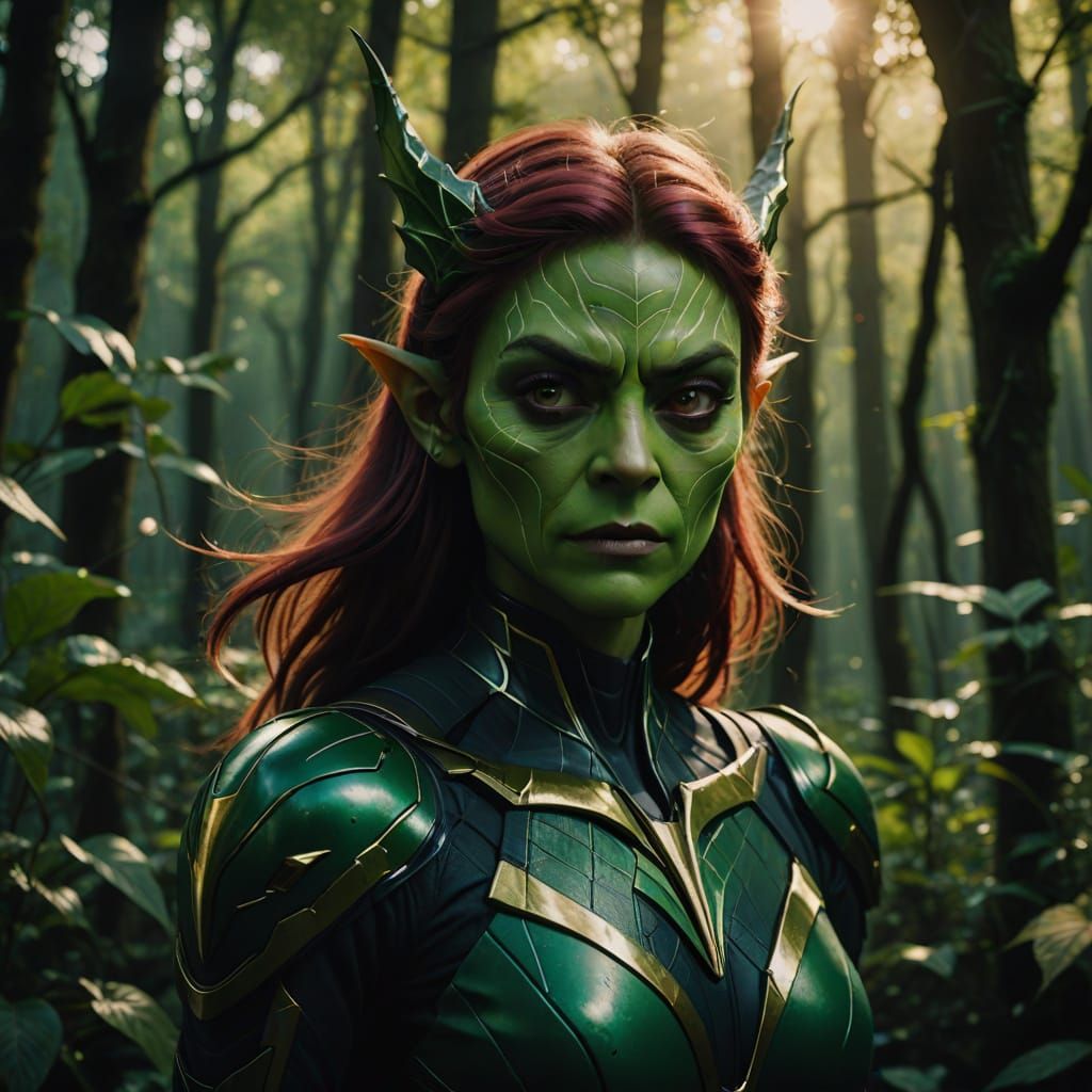 Mystical Green Gobliness in Anime Attire