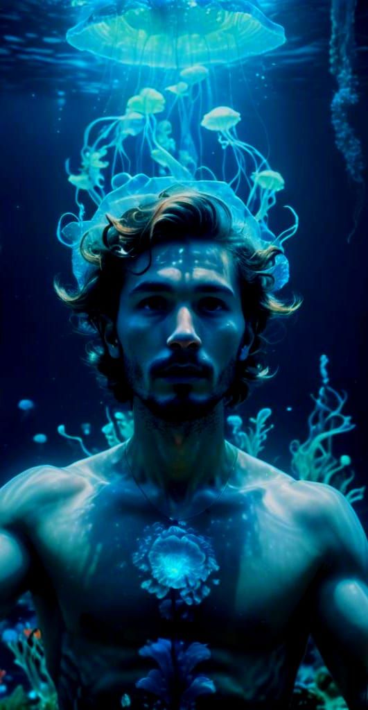 Bioluminescent Ocean Paradise: A Vivid Undersea Dream