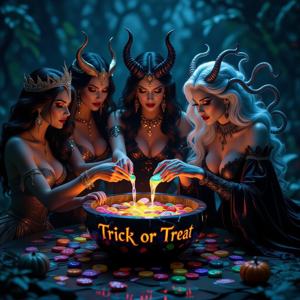 Goddesses, Demon, Vampire, Medusa Pouring Poison