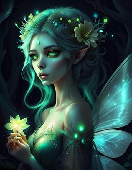 Eldritch Fairy Queen in Eerie Forest