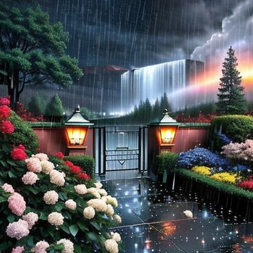 Elegant Mosaic Rain in Vintage Style