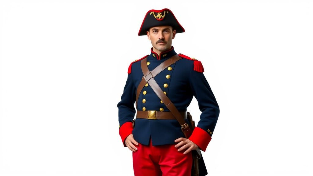 Historical Italian Soldier in 1859 Uniform