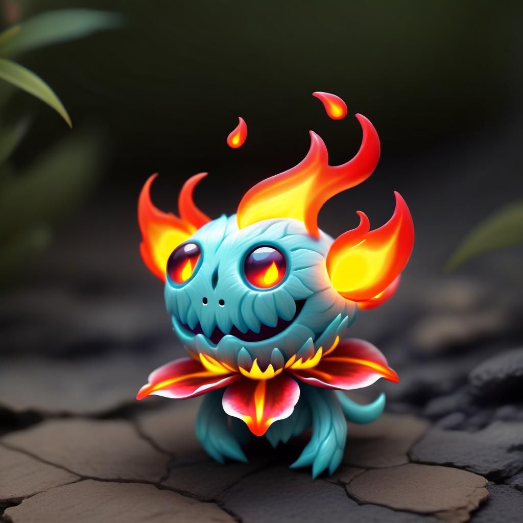 Magical Fire Blossom Erupts with Blazing Petals