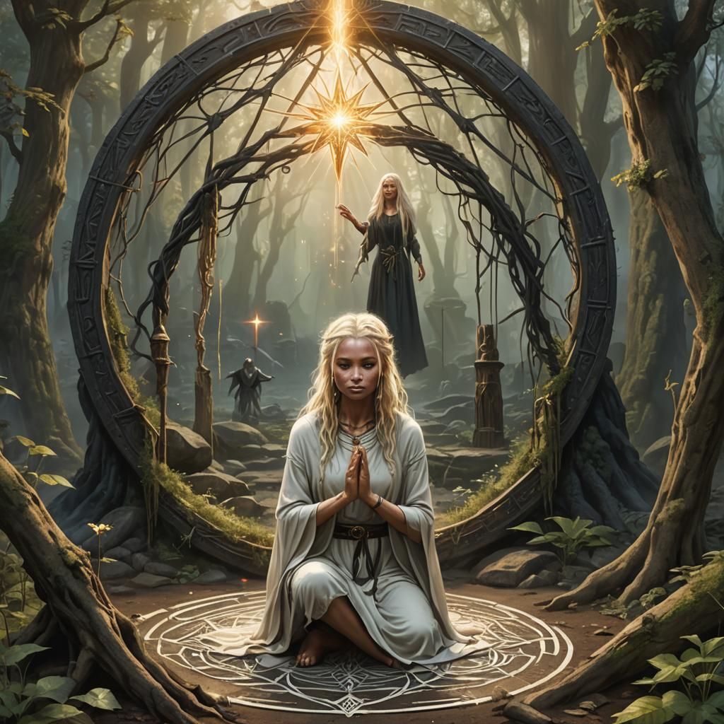 Crying Girl Near Underworld Portal