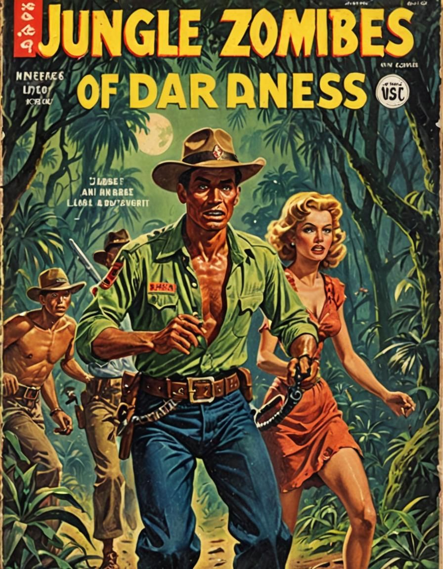 Vintage Pulp Cover: Jungle of Darkness