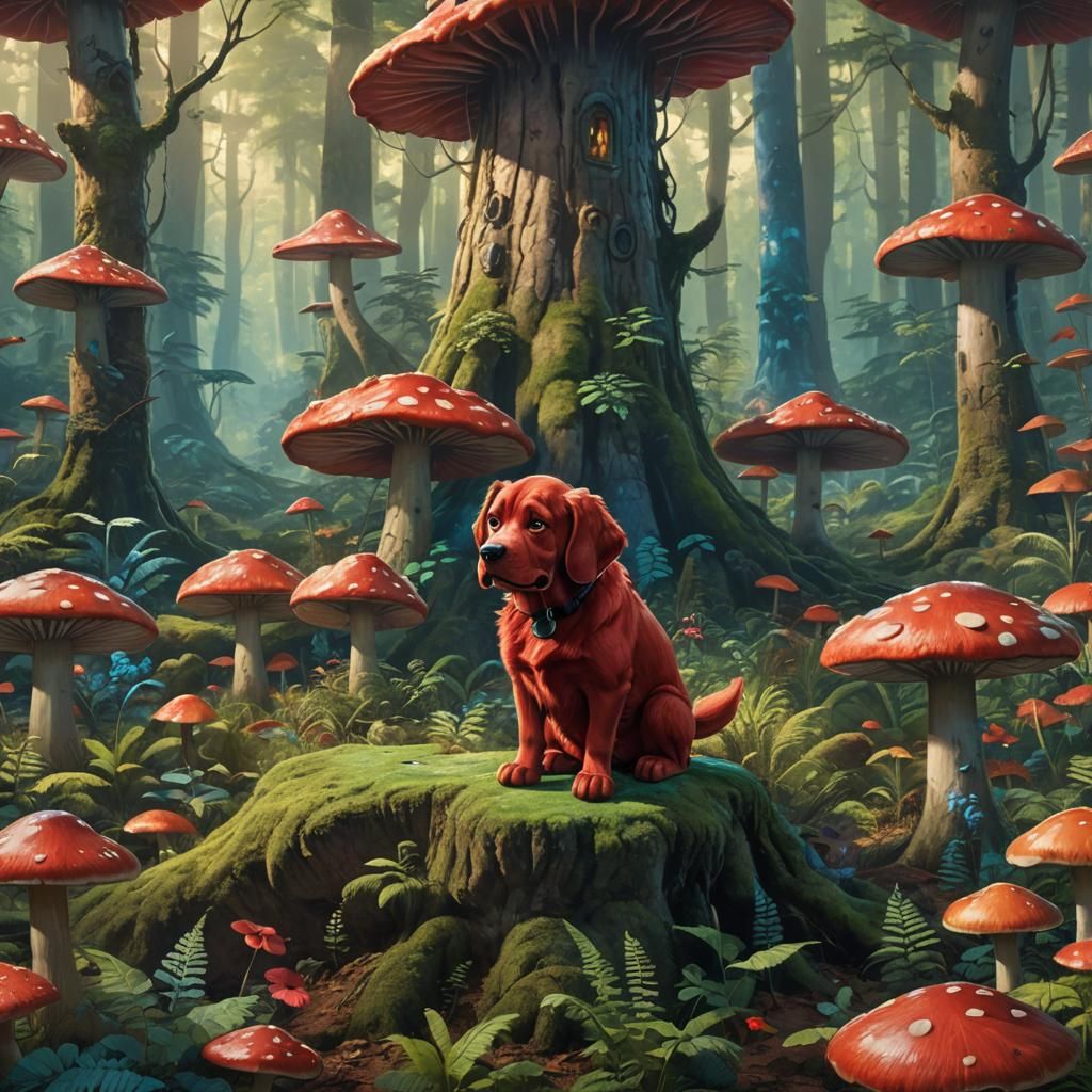Clifford on Mushroom: Fantasy Concept Art