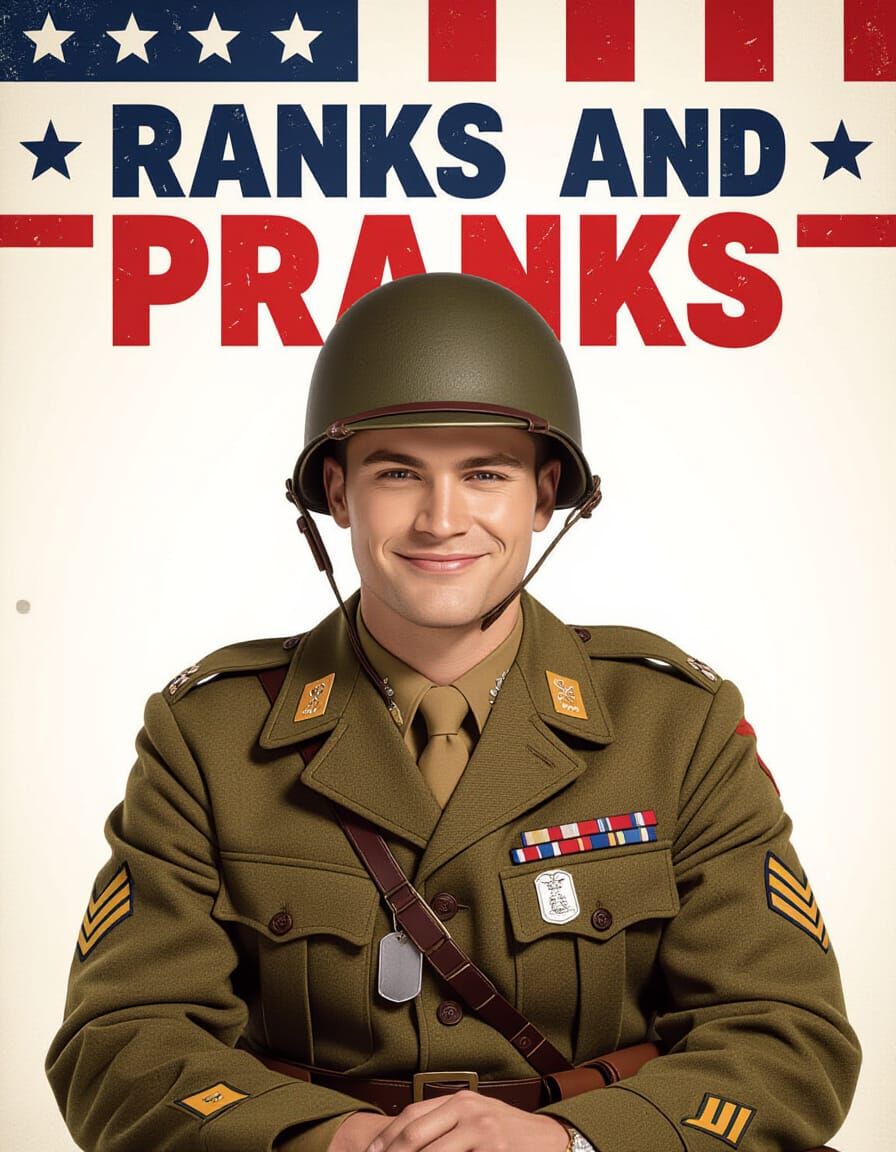 Charming Soldier in Military Uniform Portrait