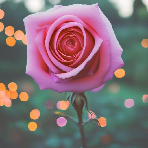 Sunset Rose in Sharp Focus Photography