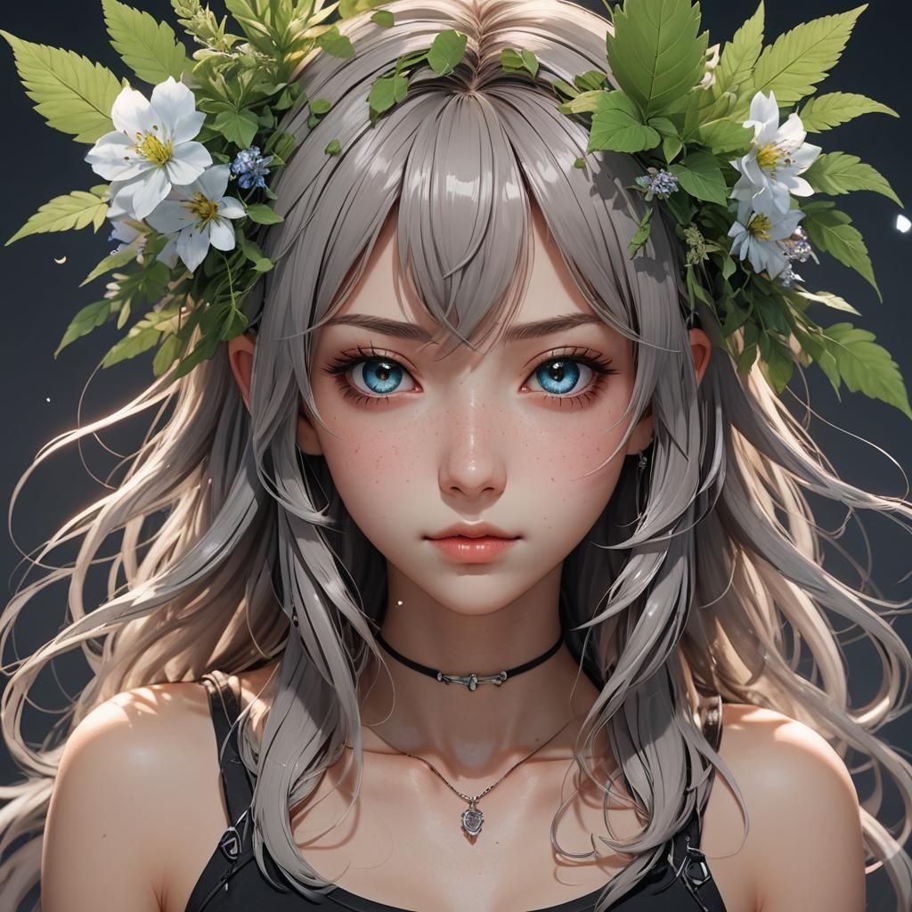 Beautiful Stoner in 3D Anime Art Style