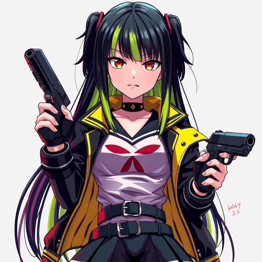 Anime Villain Girl Controlled by Purple Butterfly