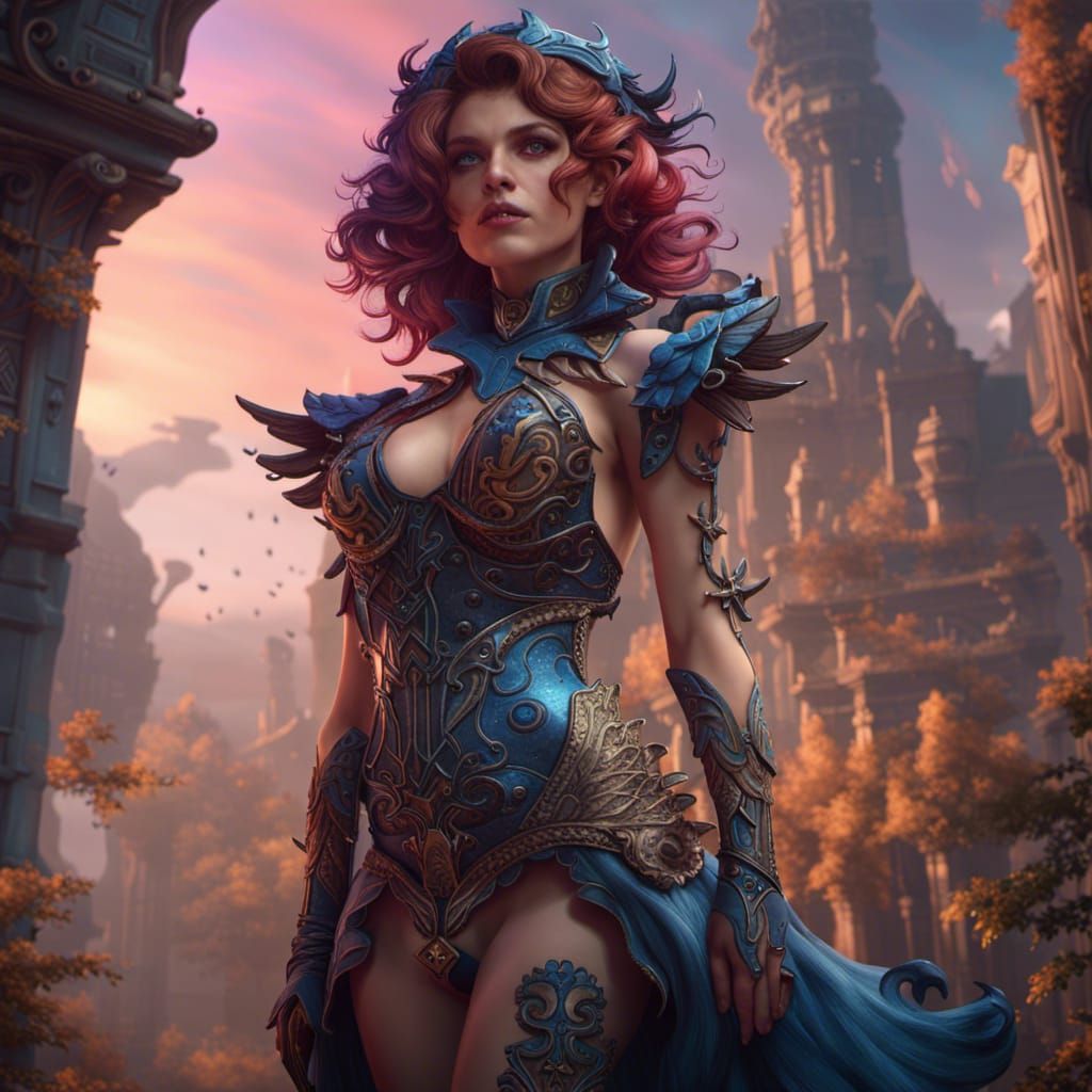 Detailed Matte Painting of a Fantastical Femboi