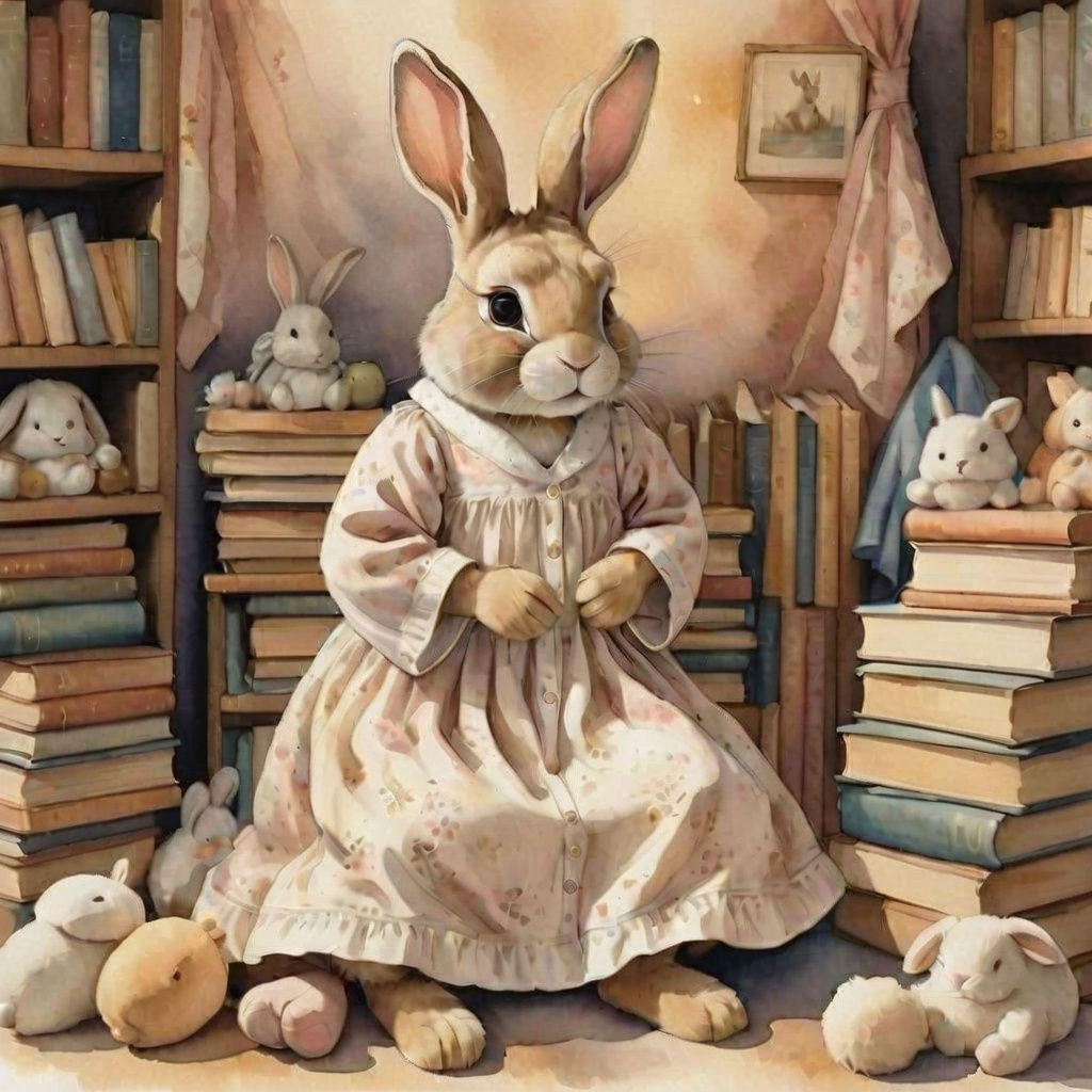 Children's Book Bunny in Rabbit Den