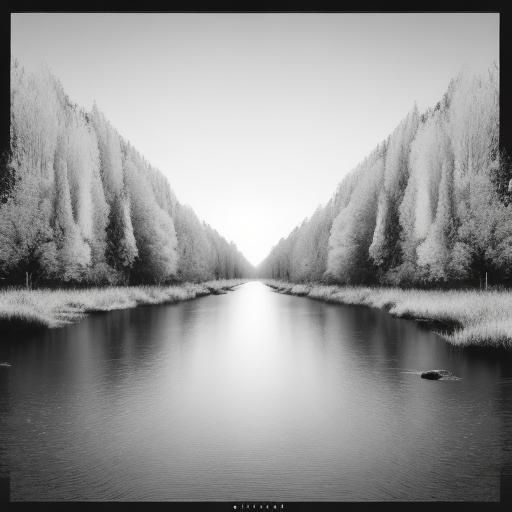 Minimalist Black and White Abstract Composition