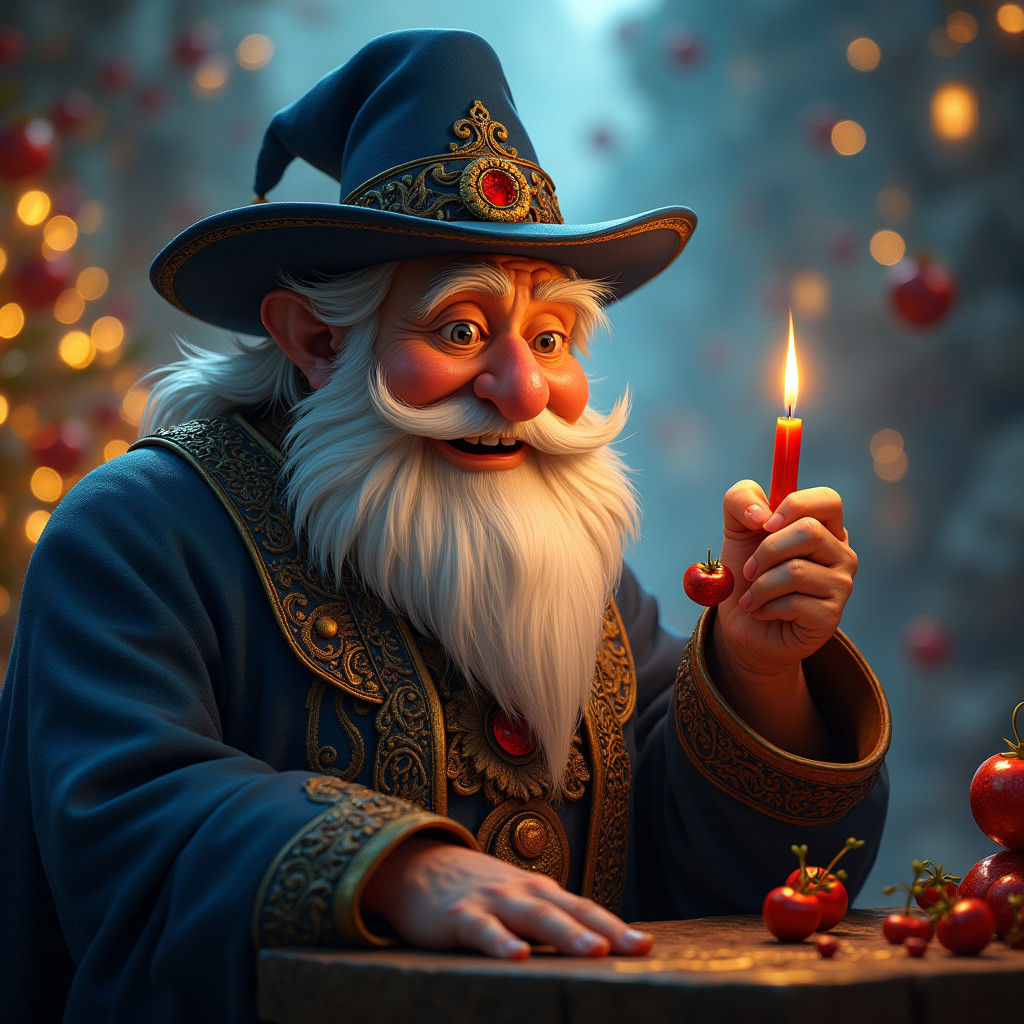 Hanukkah Harry, Generous Rabbi in Detailed Matte Painting