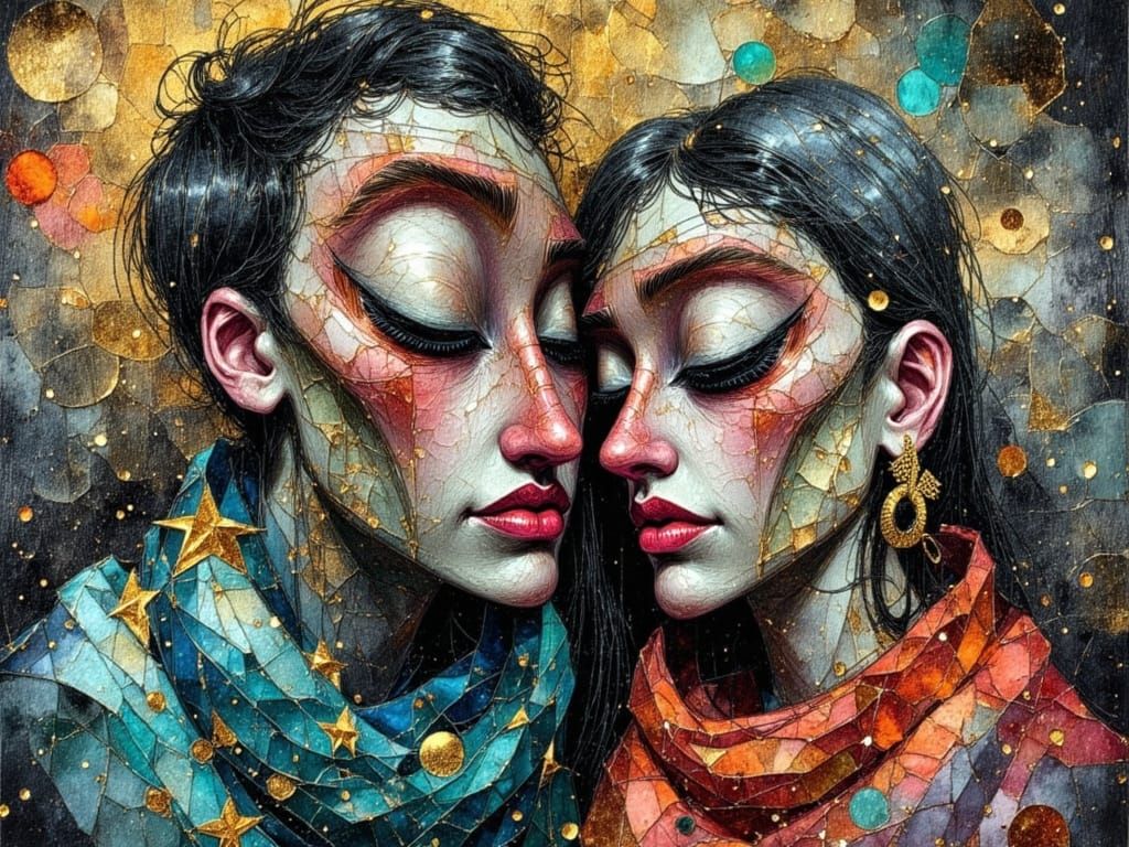 Figure Swept Up by Ethereal Force in Swirling Mist