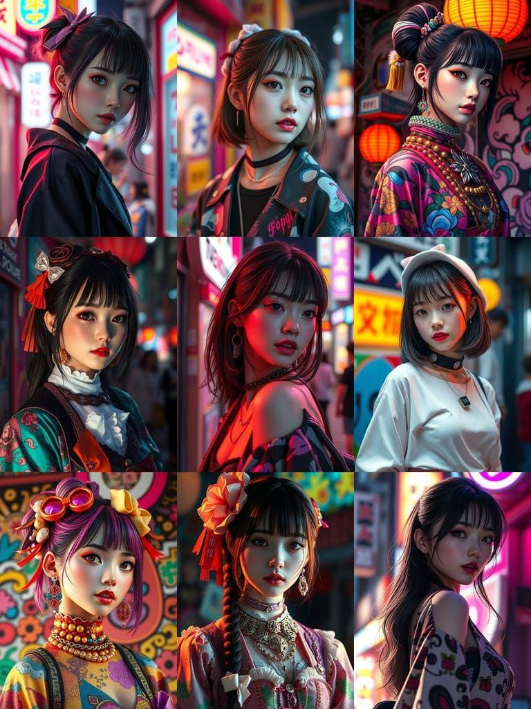 Harajuku-Bosozoku Fusion Fashion in 3D Anime Art