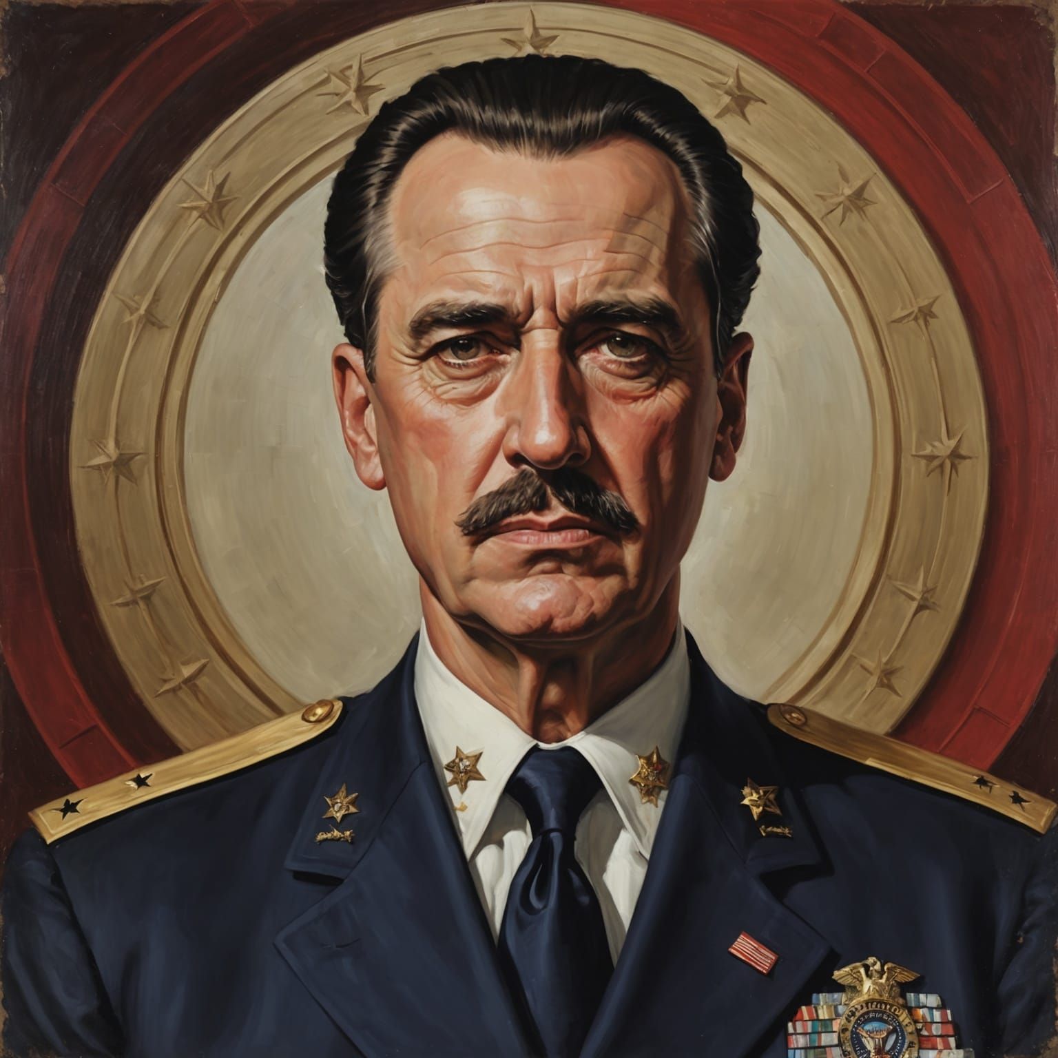 Dystopian Dictator Portrait: American Right-Wing Style