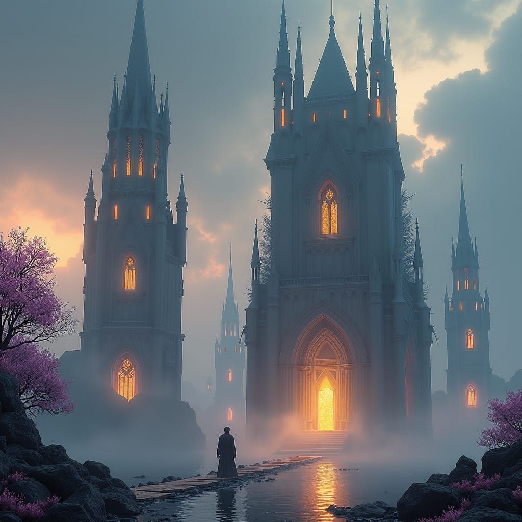 Ethereal Dark Fantasy Concept Art in Deep, Rich Colors