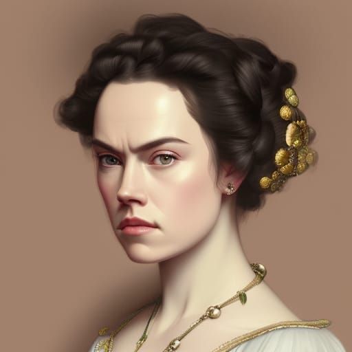 Daisy Ridley as 18th Century Empress Portrait