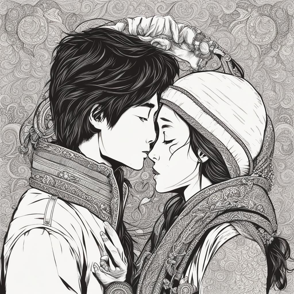 Touching Eskimo Kiss Rendered by AI