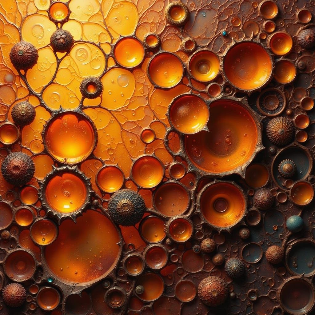 Brown Dark Fae in Burnt Earthy Tones with Glitch Art