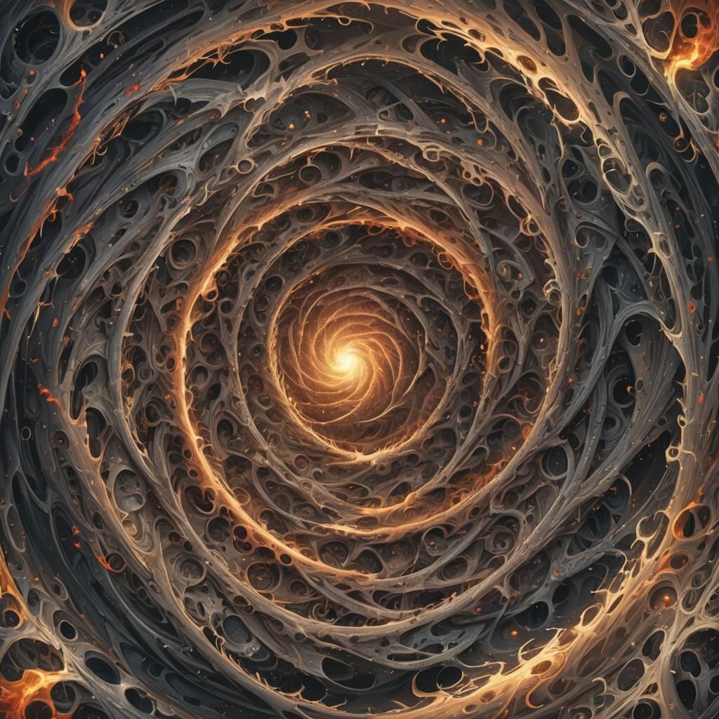 Abstract Vortex of Chaos Illustration