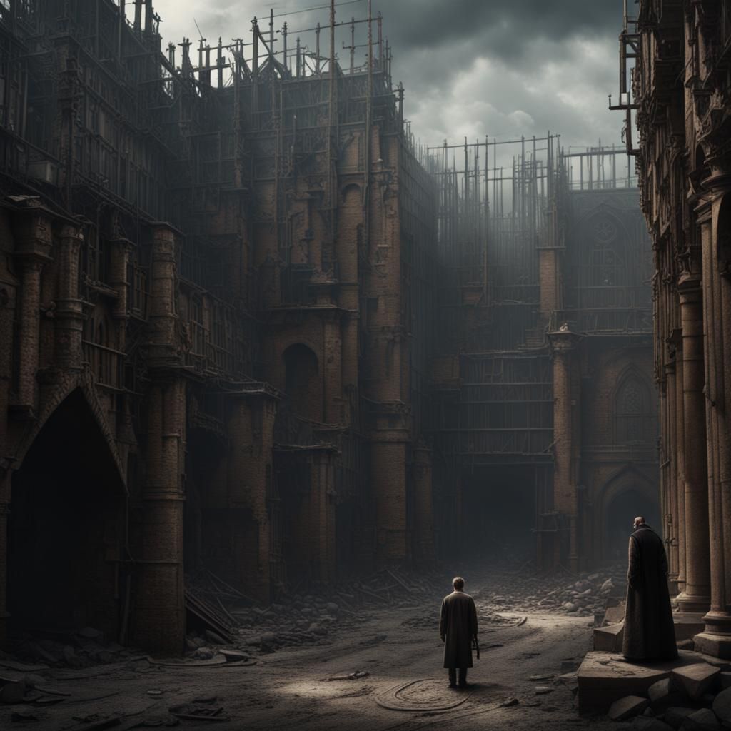 Dramatic Prisoner in Digital Matte Painting