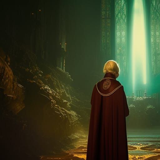 Ruthless Crone in Gothic Sci-Fi Chamber