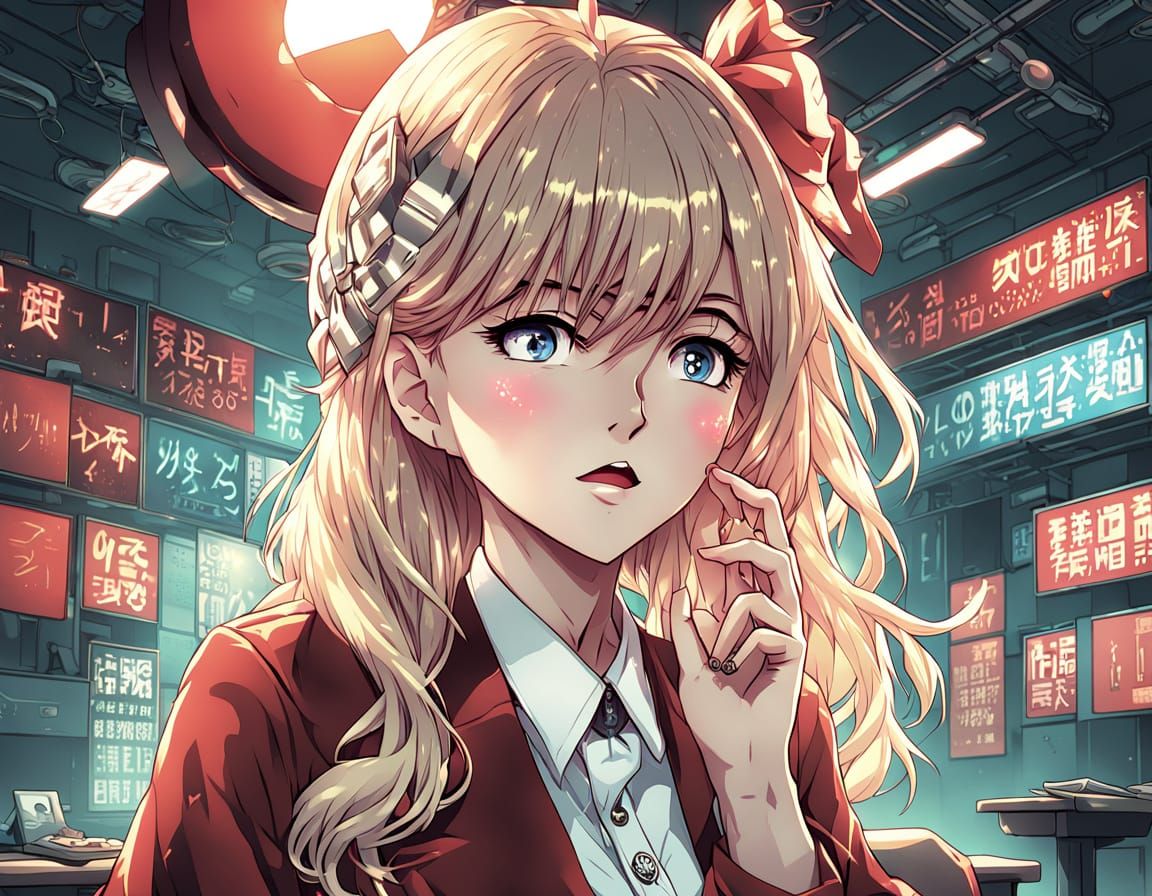 Temptation on the Brink: Anime-Inspired Key Visual