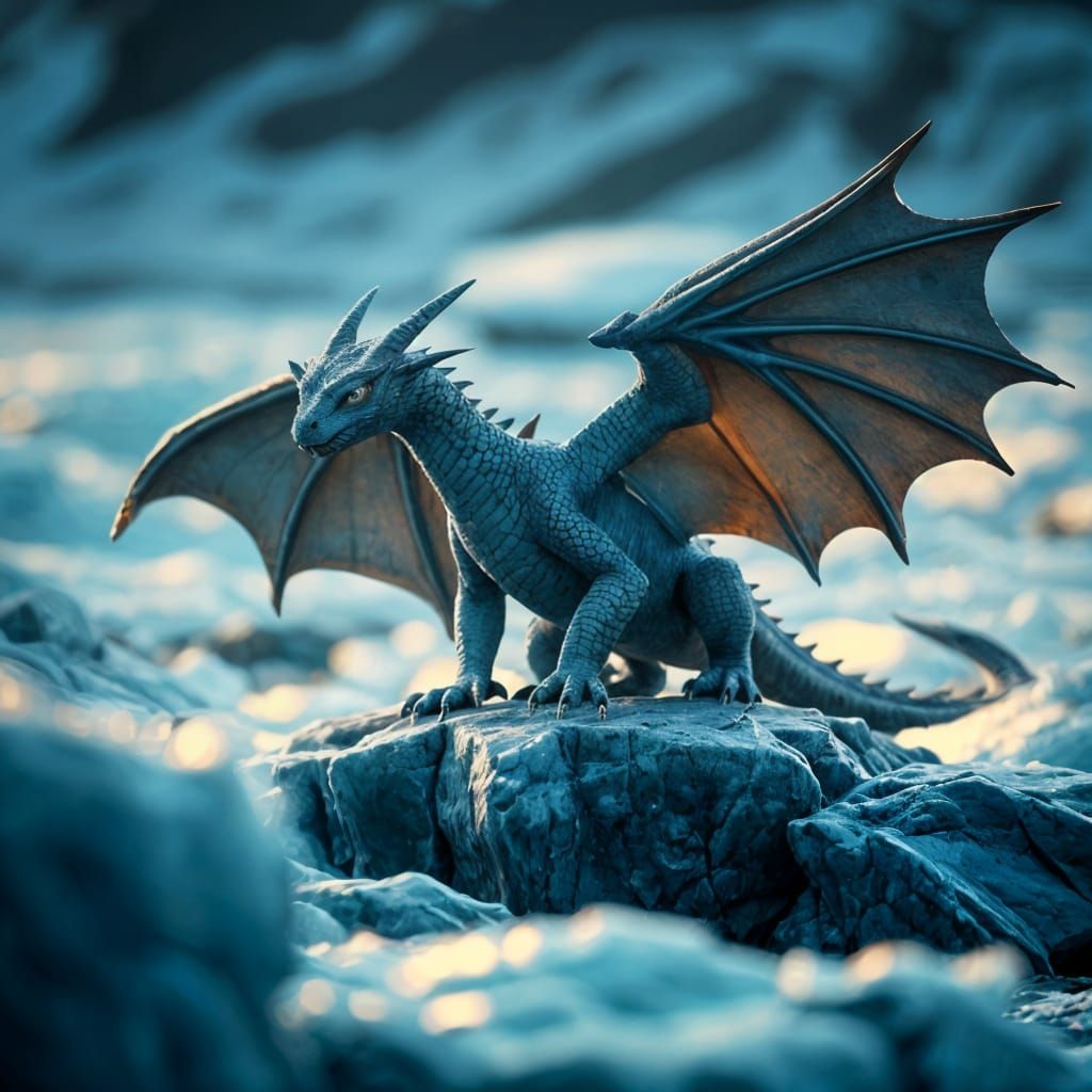 Ice Dragon in Epic Cinematic Style