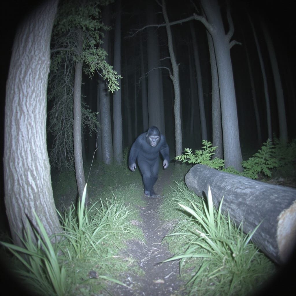 Trail Camera Captures Elusive Bigfoot Sighting