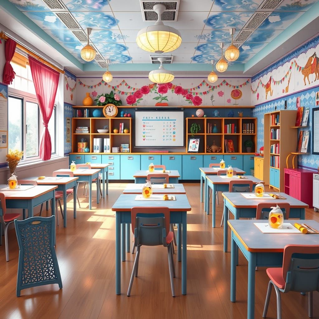 Enchanted Disney Classroom in Japanese Private School