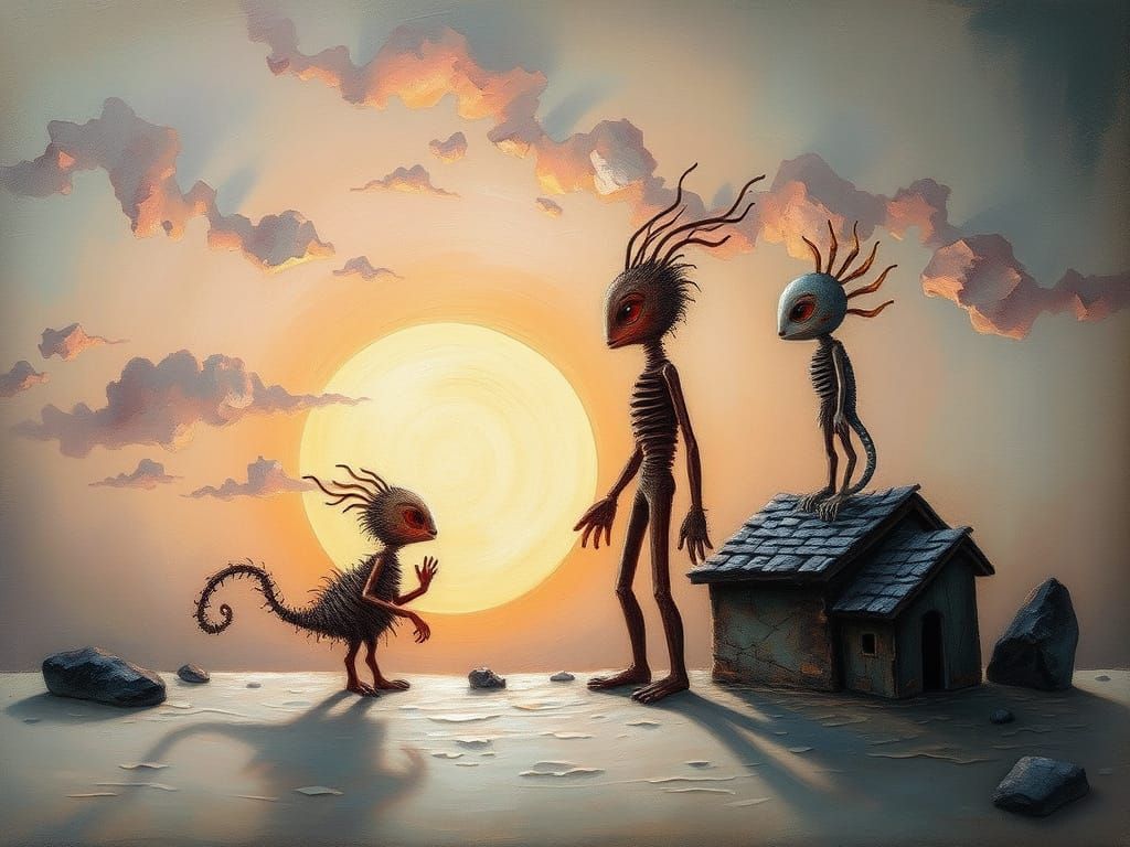 Hollow Glass Wayang Sunrise/Moonset