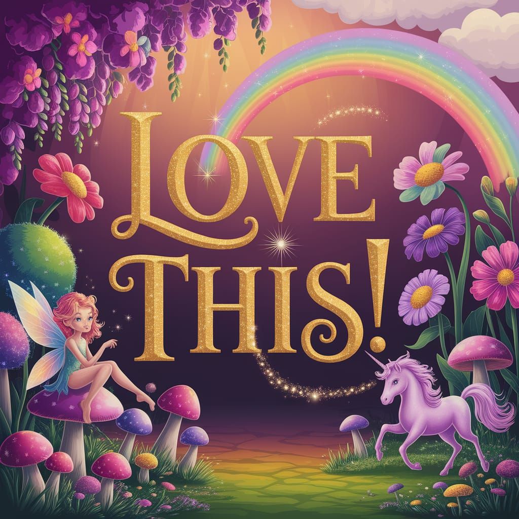 Golden Letters Unfold in Whimsical Forest Wonderland