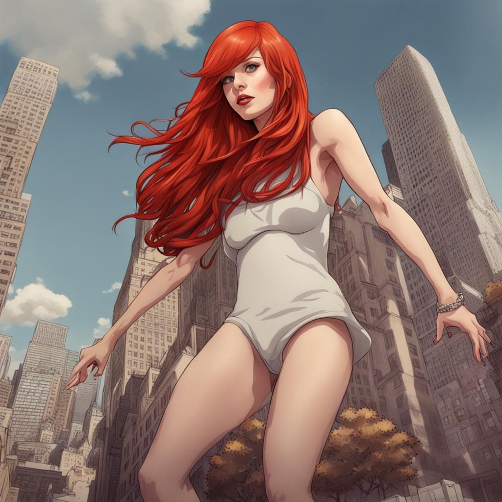 A Thirty Foot Red-Headed Giantess