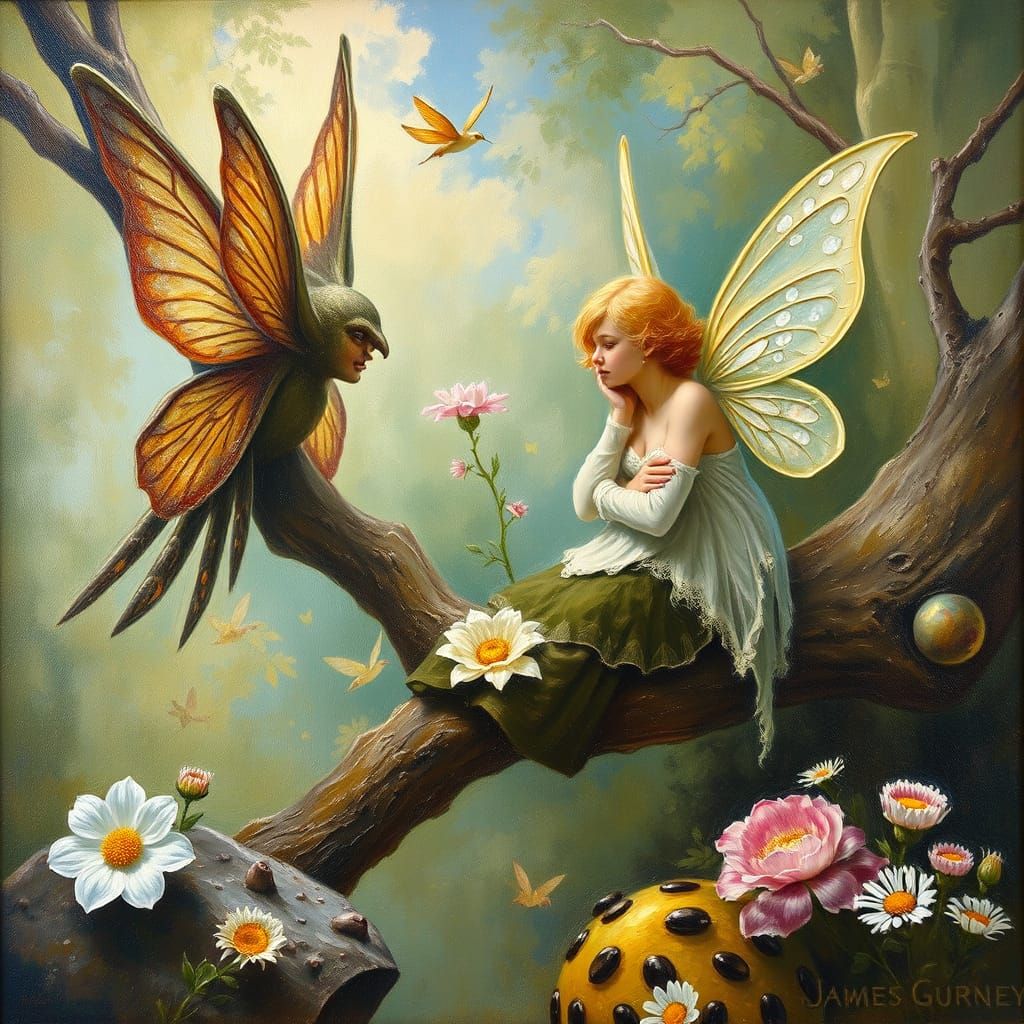 Whimsical Oil Paintings of Enchanted Fairies
