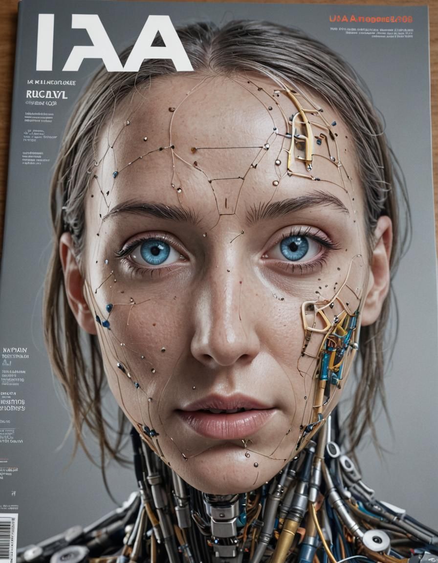 AI Magazine Cover in Hyperrealistic Style