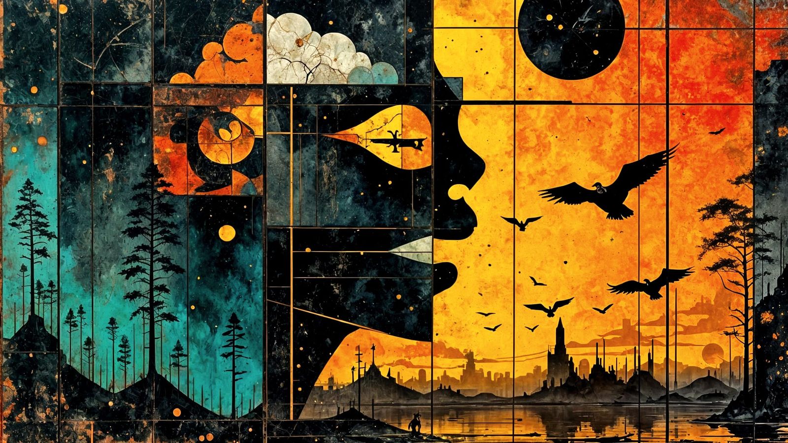 Spirit Animals in Sacred Industrial Decay Art